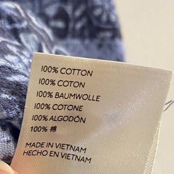 Pilcro Anthropologie Blouse Tunic Patchwork Print Tiered Medium Petite - Picture 8 of 12